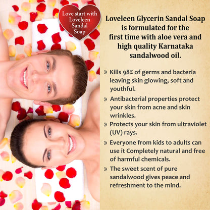 Loveleen Sandal Oil Glycerin Soap - 85gm